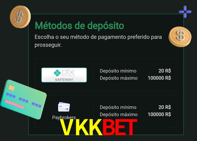 O cassino VKKbet oferece uma grande variedade de métodos de pagamento